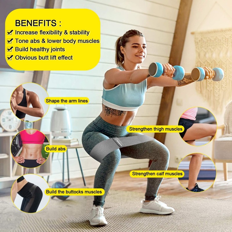 Haquno Resistance Bands, Fitness Bands, Hip Resistance Bands Set with