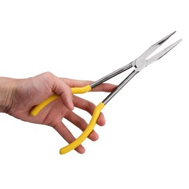 YanTone Long Reach Needle Nose Pliers, 11" Straight Pliers for Jewelry Making, Mechanics or Home Repairing