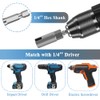 Teocpai 5PCS Deep Power Wing Nut Driver Set 10/12/14/16/18mm, 1/4''