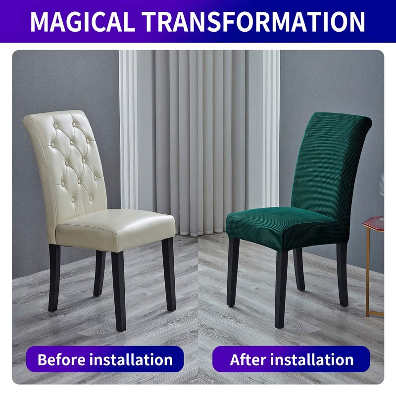 Howhic Chair Covers for Dining Room Set of 6, Stretchy