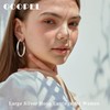 OOOPEL Silver Hoops Earrings For Women S925 Sterling Silver Post