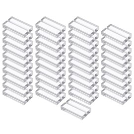 PATIKIL Table Card Holder 40 Pieces 2 Inch Acrylic Table Sign Holder Table Number Holder Name Card Stand for Photo Menu Display Wedding Ceremony Birthday Party Decoration Clear