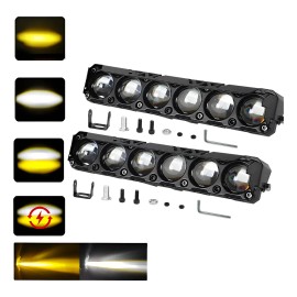 Par Faros De Lupa 460w 4 Modos Con Estrobo Para Auto, Moto