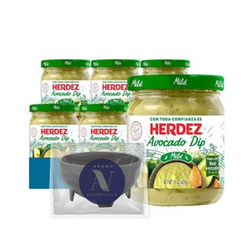 Herdez - Lavinia Essentials Bundle: Dip 6-Pack of Avocado Mild Creamy Dip 15 oz Glass Jar + 1 Utility Prop