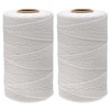 G2PLUS 200M White Cotton String Twine -2MM Craft Cotton Cord