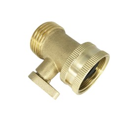 cozyou Heavy Duty Brass Jet Sweeper Sprayer Nozzle with Garden Hose Shut Off Valve Connectors