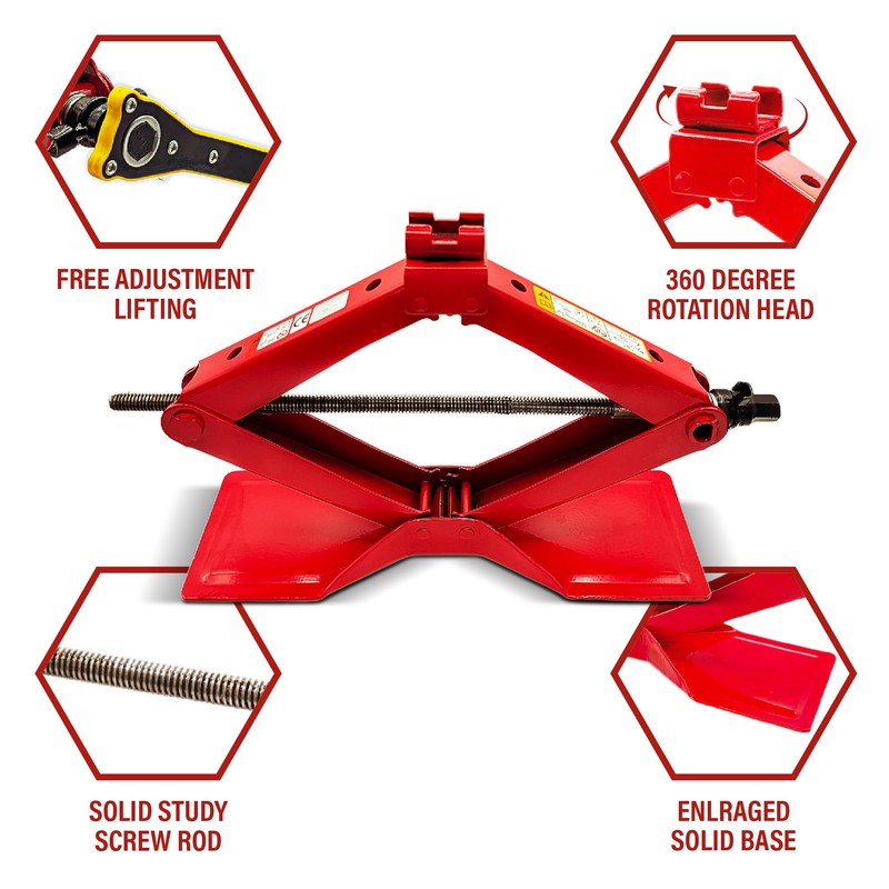 BullsArmor Scissor Jack Kit - 2 Ton (4,400 lbs) -
