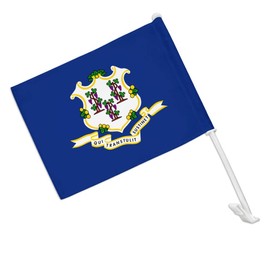 GRAPHICS & MORE Connecticut State Flag Car Truck Flag with Window Clip On Pole Holder