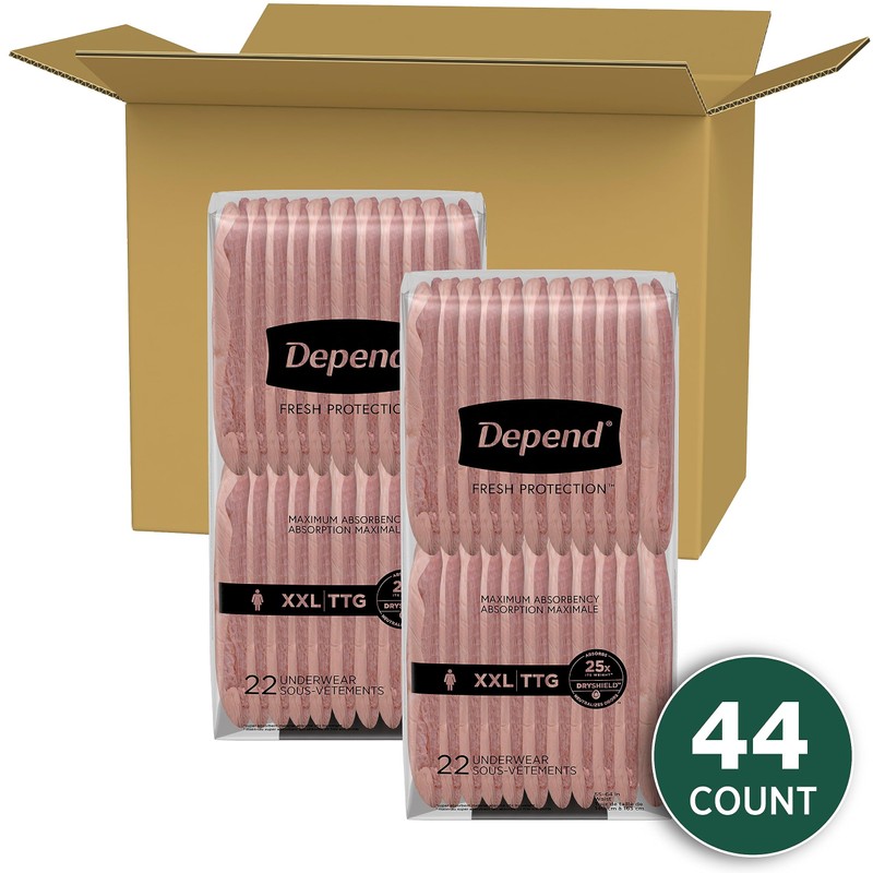 Depend Fresh Protection Adult Incontinence & Postpartum Bladder Leak Underwear