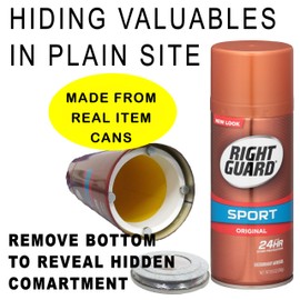 Deodorant Diversion Safe Large Secret Stash Can Hidden Hide Storage Compartment Money with Mylar Smell Proof Bag