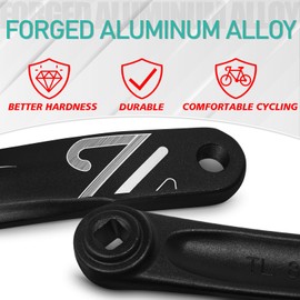 BUCKLOS Ebike Mountain Bike Square/Diamond/Hollow Crank Arm -152MM/170MM/175MM MTB Aluminum Bicycle CrankSet for Electric Bike/Road Bike/Commuter Bike/Exercise Bike/Fat Bike