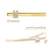 Spinningdasiy Crystal Initial Bijou Hair Clip M Gold