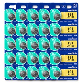 Murata LR1120 Battery AG8 391A 1.55V Alkaline Button Cell (25 Batteries)