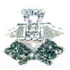 Sparkly Crystal Double Diamond Claw Hair Clip ~ Grey