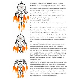 BRILLIANT GIFTS ORANGE DREAMCATCHER DREAM CATCHER