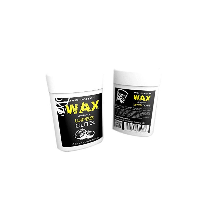 Phix Doctor Wax Wipes 36 Count, Surfboard Wipe Cleaner, 3.5"