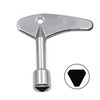 NOHJER 2PCS Metal Triangular Key,Utility Box Key,Silver Gas-Electric Key for