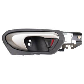 TRQ Right Interior Door Handle Gray Housing with Silver Lever Passenger Side Compatible with 2006-2011 Honda Civic