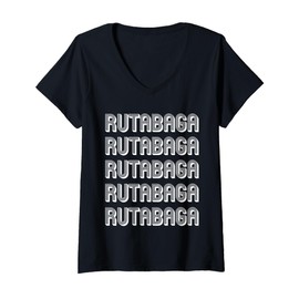 Womens Eat Rutabaga V-Neck T-Shirt