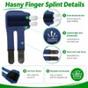 2PCS Finger Splint Trigger Finger Splint with 2 Aluminum Support