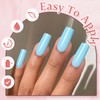 EternalClassic Blue Medium Press on Nails Square, Glossy Square Press