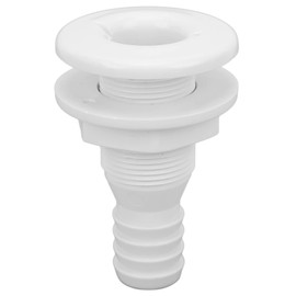 Thru Hull Fitting, 1in Plastic Marine Thru Hull Exhaust Fittings Boat Through Hull Connection Boat Drain Outlet Plug for Boats Marines(white) Boat/Yacht Spare Parts Boat/Yacht Spare Parts