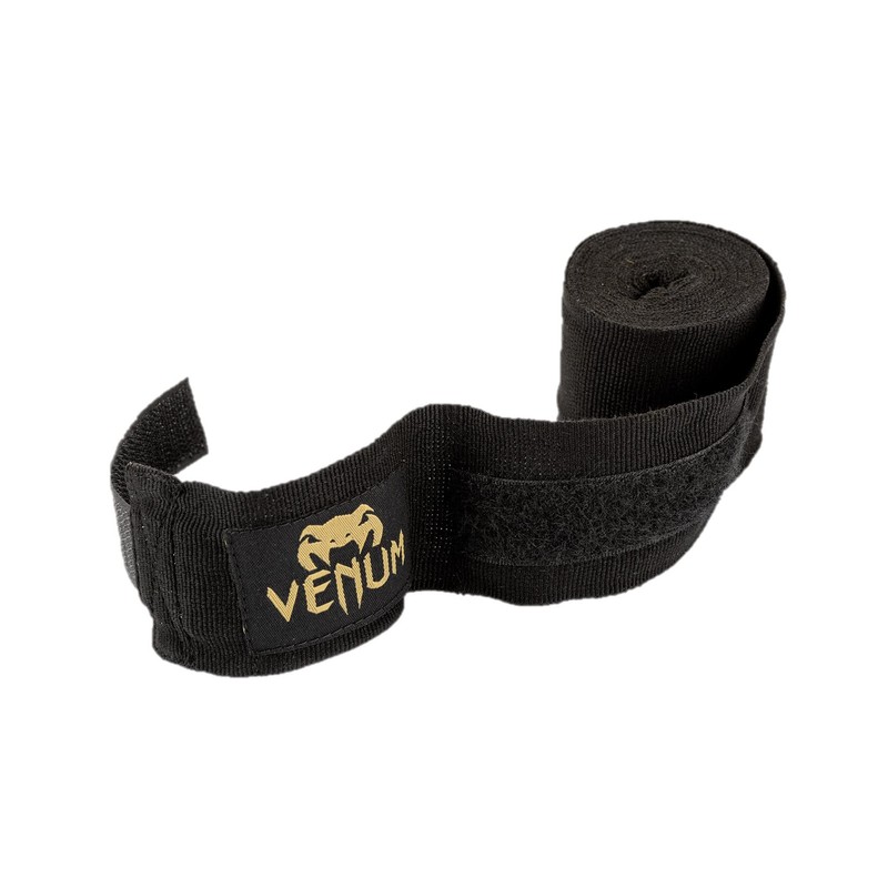 Venum, Kontact Boxing Hand Wraps, Men's, 4.5m, Black/Gold