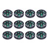12Pcs Button Compass Mini Compass, 20mm Pocket Oil Filled Compass