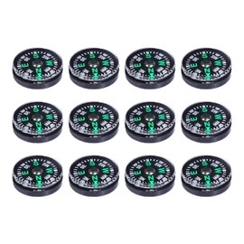 12Pcs Button Compass Mini Compass, 20mm Pocket Oil Filled Compass Kit Pocket Survival Compass Mini Pocket Compass Portable Survival Compass for Emergency Survival