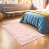 Washable Pink Nursery Rug, 3x5 Area Rugs for Entryway, Kitchen,