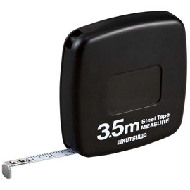 クツワ(Kutsuwa) HiLiNE メジャー 超薄型 3.5m スチール製 ブラック MJ002BK