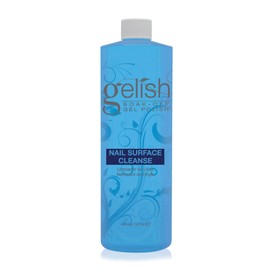 Gelish Nail Soak Off Surface Gel UV Top Coat Cleanser Bottle, 16 Fl Oz (2 Pack)