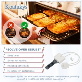 Koatukys 62-22868-93 Furnace Ignitor, Furnace Hot Surface Ignitor Compatible with Rh-eem Ru-ud Weath-erking Good-man York Replaces Norton-271N 025-32625-000 62-22868-01 62-22441-01 62-22868-02
