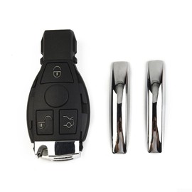 1 Pcs Car Key Cover,Plastic and Stainless Steel Remote Key Case Cover for Mercedes C G E R S Class GL SL SLK,3 Butons