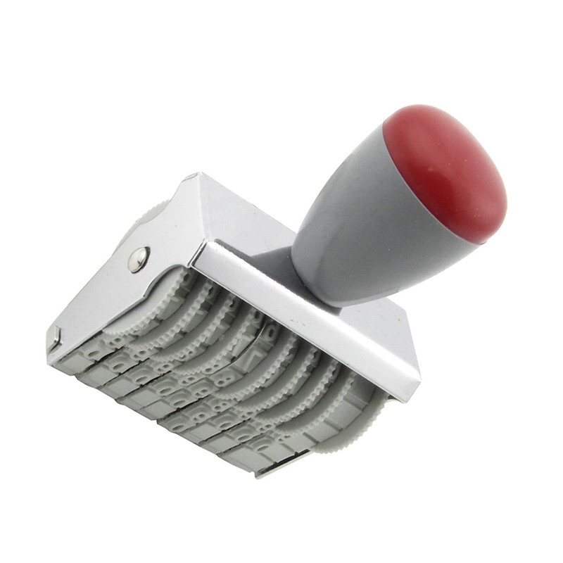 Sourcingmap 9 Digit Number Stamp, Rubber Changeable Rotating Number Stamp