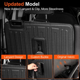 HOUCLEMIC 2nd Backrest Mat Compatible with 2017-2023 GMC Acadia-All Weather TPE Protection Black Kick Mat for GMC Acadia Accessories-6 Seats Only