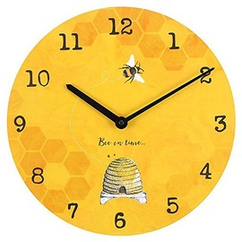 Something Different Bee Cuckoo Clock - Yellow, Black or Yellow Dial - Silent - Wall Mount - Bedroom, Living Room