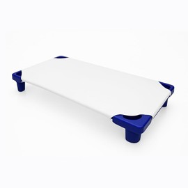 Fitted Cot Sheet for Daycare Toddlers 22"x52" – Pack of 2 Soft & Breathable Microfiber Cot Sheets with Reinforced Elastic Loops Preschool & Standard Size Toddler Cot Sheet for Daycare – White