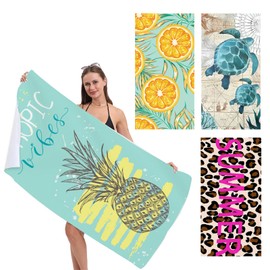 UoQo Beach Towel Microfibre Beach Towels for Adults Large Dock and Bay Beach Towel Lightweight Quick Dry Sand Free Beach Towels Beach Accessories
