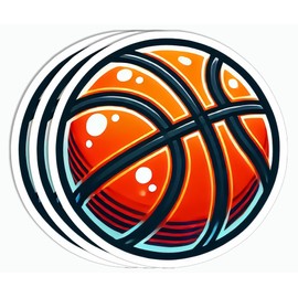 3Pcs - Basketball Sticker - Sport Lovers Sticker - Sticker for Fans - Tumbler Water Bottle Phone Sticker - Helmet Laptop Phone Sticker