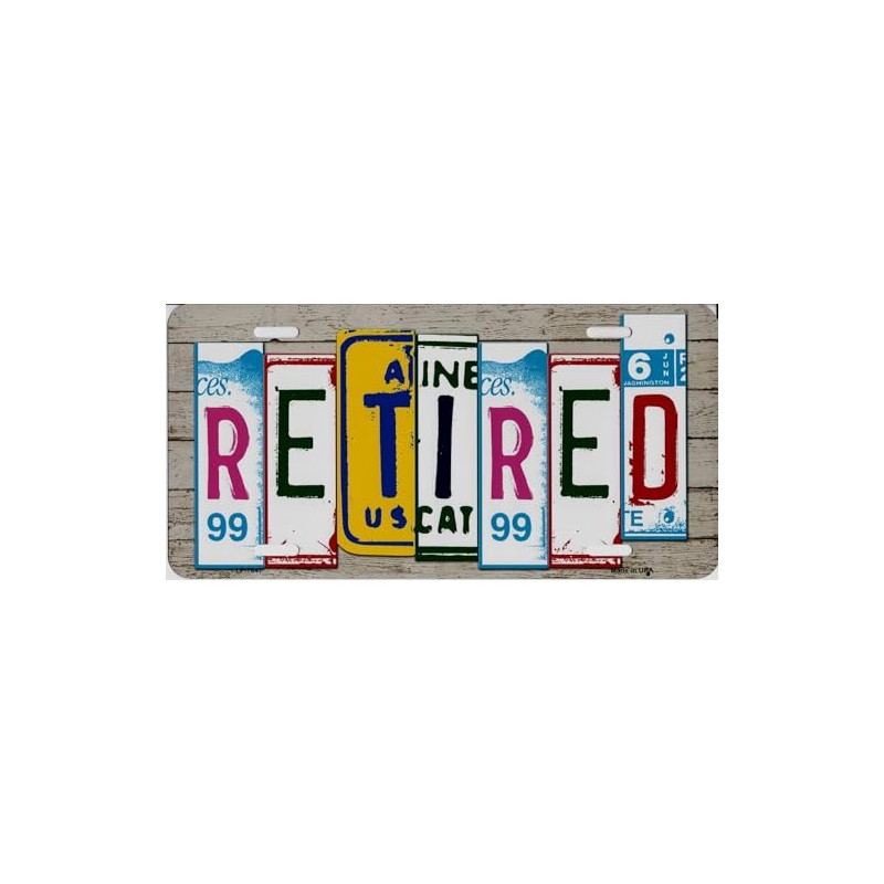 Retired Cut Letter Metal Novelty License Plate Tag LP-7847
