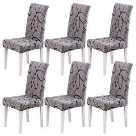 HZDHCLH Chair Covers Set of 4/6 Stretch Modern Chair Slipcovers for Dining Room Kitchen Wedding Party Washable Chair Protector(6pcs, Su Lian)