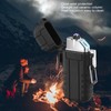 Outdoor Double Arc Electric Lighter Portable Waterproof Flashlight Lighter Charging