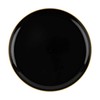 Black and Gold Rim Round High End Plastic Plates (10