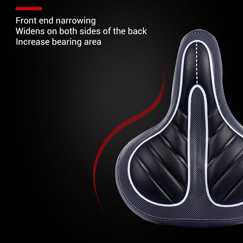 PU Leather Wide Big Bum Bike Gel Cruiser Extra Comfort