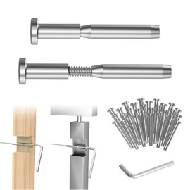 CKE 30 Pack 3/16" Invisible Cable Railing Kit, Invisible Receiver and Swage Stud End for Deck Stair Cable Railing, T316 Stainless Steel Threaded End Fitting for 2"x2" Wood & Metal Posts