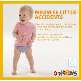 Bright Bots Potty Training Pants Reusable and Washable Toddler Pull Ups (Orange, Extra Large Approx 30-36 Months)