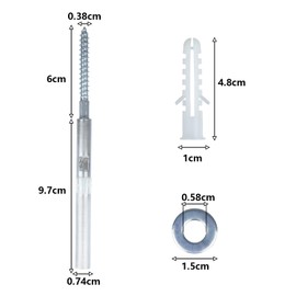 NineSSJLY Pack of 2 Invisible Shelf Brackets - Shelf Bracket Wall Bracket for Shelf - Hidden Shelf Brackets with Dowels & Washers - Invisible Bracket for Floating Shelves