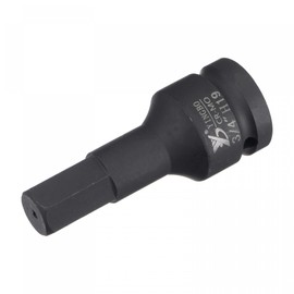 sourcing map 19mm Impact Hex Bit Socket, 3/4" Drive 98mm Length High Carbon Steel Metric Sizes