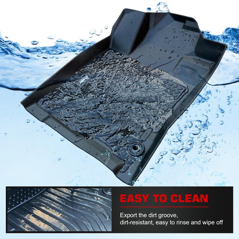 IKON MOTORSPORTS 3D TPE Floor Mats, Compatible with 2020-2025 Kia